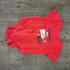 5/$10 Joe Fresh neutral red onesie
